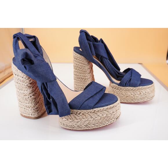Christian Louboutin Mariza Du Desert 130 Platform Espadrille Sandal Size 41 11